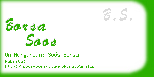 borsa soos business card